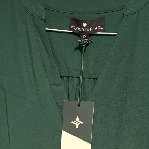 NWT Tuckernuck crepe Enzo dress hunter green XSmall - Picture 10 of 10